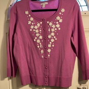 Charter Club New Purple Cardigan Sweater Sz Large
